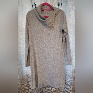 Gray sweater dress